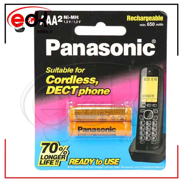 باتری نیم قلمی شارژی Panasonic HHR-4MRT/2BM