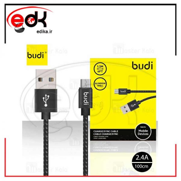 کابل میکرو یو اس بی بودی Budi Micro USB Cable توان 2.4 آمپر