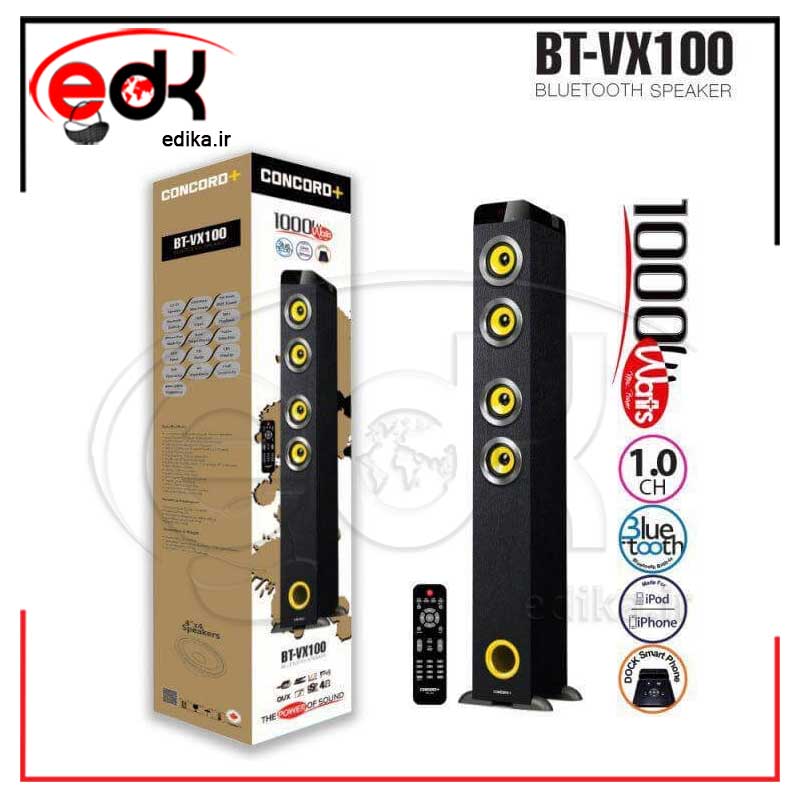اسپیکر ایستاده بلوتوثی رم و فلش خور کنکورد BT-VX100
