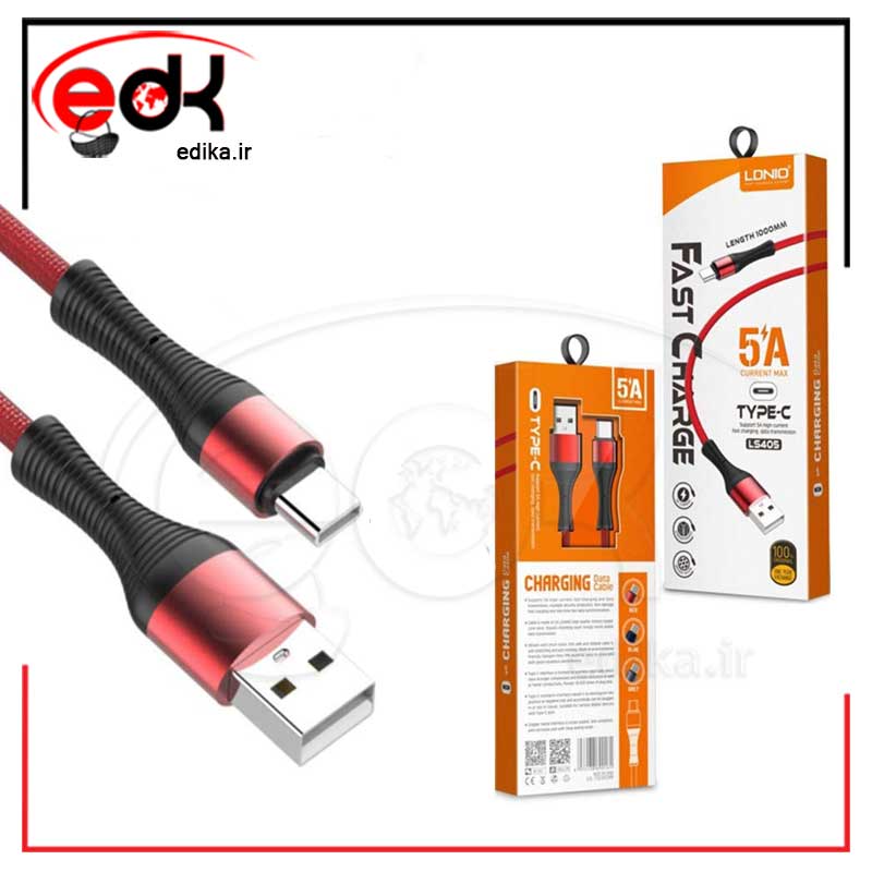 کابل تبدیل USB به USB-C الدینیو مدل LS405 طول 1 متر