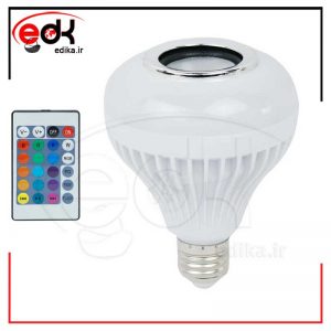 لامپ LED اسپیکر دار بلوتوثی LED Music Bulb 12W E27 + ریموت کنترل