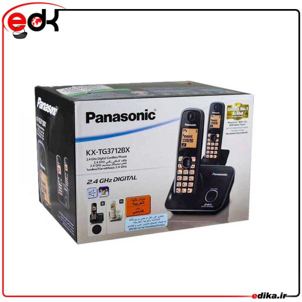تلفن بیسیم دو گوشی پاناسونیک اصلي مدل KX-TG3712 + گارانتی