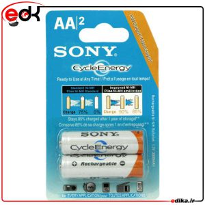 باتری شارژی قلمی دوتایی Sony NH-HR15/51 AA 3000mAh
